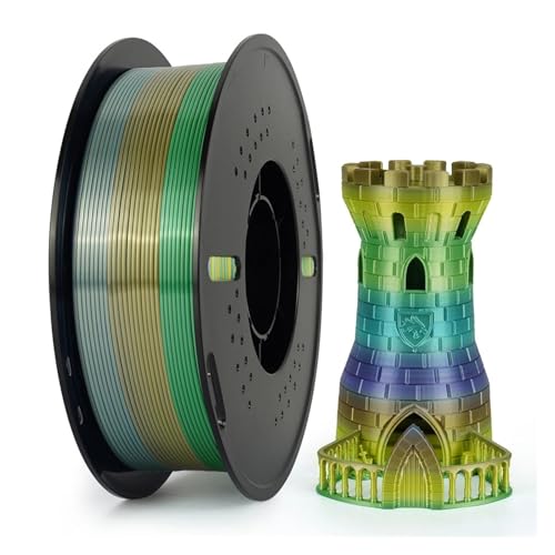 4KG lot Silk PLA Filament Rainbow Pla 1.75mm 3D Printing Material for 3D Printers 3D Pens 1KG No Bubble