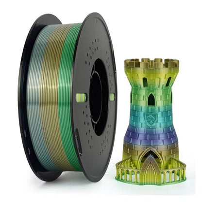 4KG lot Silk PLA Filament Rainbow Pla 1.75mm 3D Printing Material for 3D Printers 3D Pens 1KG No Bubble
