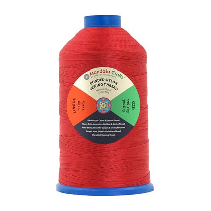 Size 92 280D T90 Red Bonded Nylon Thread (3750 Foot)
