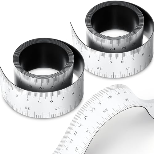 2 Pcs 39.37 Inch Magnetic Ruler Flexible Tape Magnetic Tape Measure with Both Inches and Centimeters