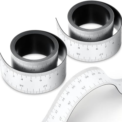 2 Pcs 39.37 Inch Magnetic Ruler Flexible Tape Magnetic Tape Measure with Both Inches and Centimeters