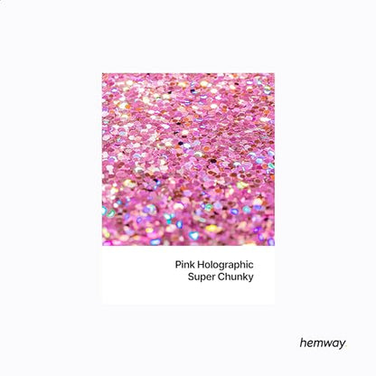 Resin Glitter Rose Pink Holographic 100g Super Chunky (3.5 Ounce)
