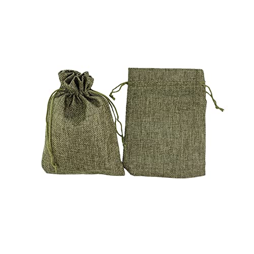 Pack of 25 Burlap Gift Bags with Drawstring Linen Jewelry Pouches Wedding Hessian Jute Bags for Birthday and Treat Pouches Party Wedding Favors