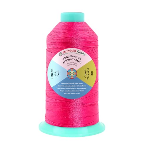 Size 138 420D T135 Hot Pink Bonded Nylon Thread (3750 Foot)