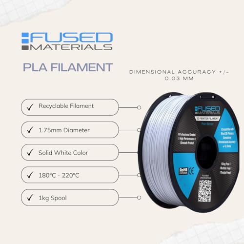 White PLA 3D Printer Filament (35.27 Ounce)