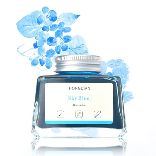 Hongdian Fountain Pen Bottled Ink Sky Blue Color