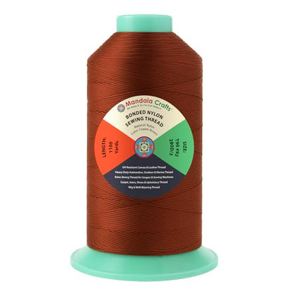 Size 92 280D T90 Copper Brown Bonded Nylon Thread (3300 Foot)