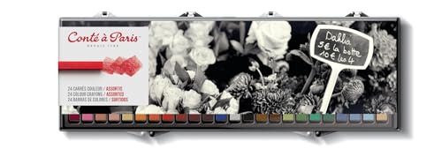 24 Count Assorted Colored Carrés Crayons Set