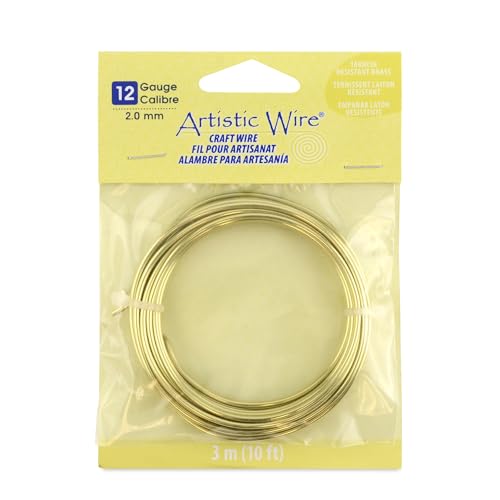 12 Gauge Tarnish Resistant Brass Craft Wire