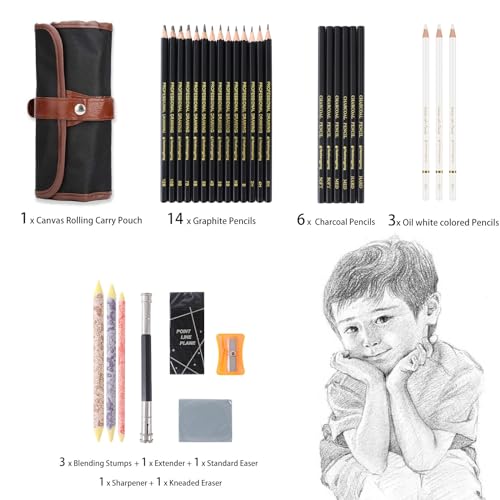 31 Drawing Sketching Pencils Kit