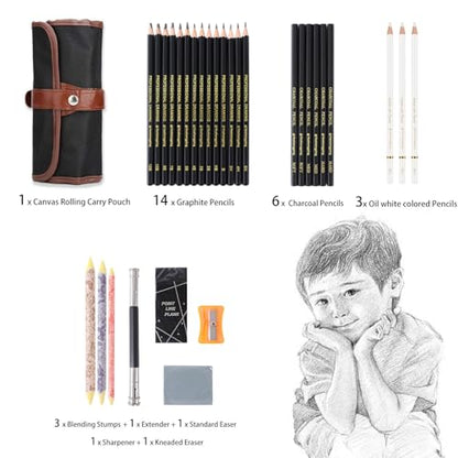 31 Drawing Sketching Pencils Kit