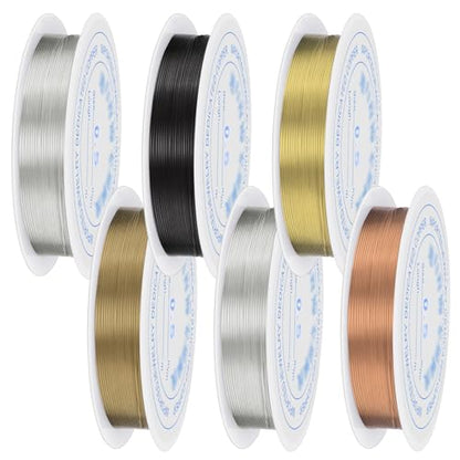 0.5 mm Dia. 6 Rolls Copper Jewelry Wire (126 Foot)