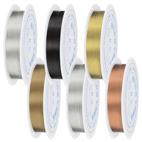 0.5 mm Dia. 6 Rolls Copper Jewelry Wire (126 Foot)