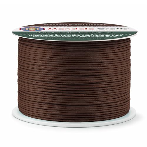0.5mm Chocolate Brown Waxed Cord (327 Foot)