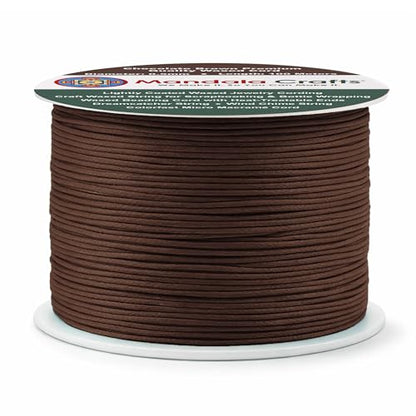 0.5mm Chocolate Brown Waxed Cord (327 Foot)