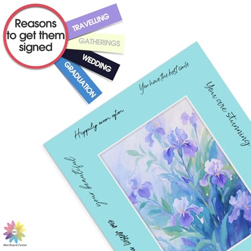 Mat Board Center 20 Pack 8x10 Picture Mat for 5x7 Photo Mixed Color