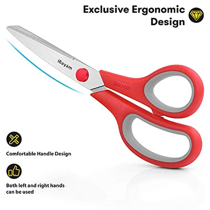 8.5" Household Scissors All Purpose 3 Pack (3 Count)