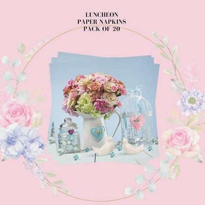 20 ct 13x13 Flowers Paper Luncheon Decoupage Napkins (20 Count)