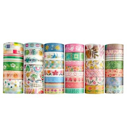 38 Rolls Washi Tape Aesthetic Colored Decorative