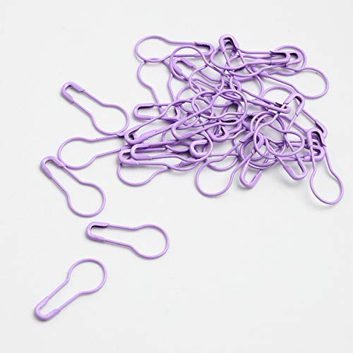 Colorful Metal Knitting Pins Stitch Markers Pear Shape Safety Pins for Sewing Clothing DIY Craft Making with Storage Box Knitting Counter Crochet Needle Clip Ring (320 Count)