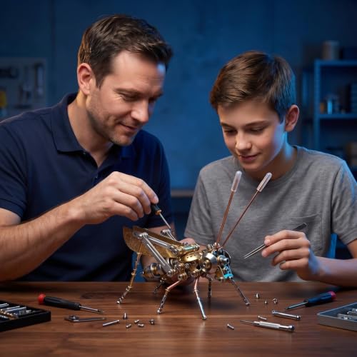 Steampunk Cricket 3D Metal Puzzle Model (160 Count)