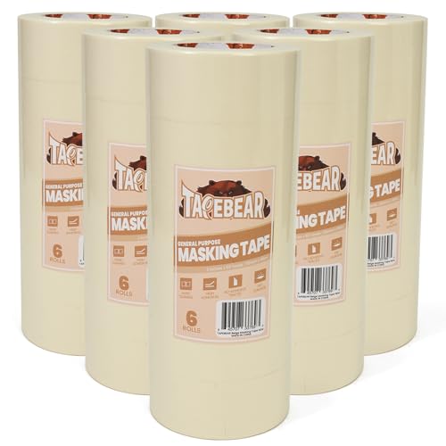 General Purpose Masking Tape Beige White 2" x 60Yards x 36Rolls (36 Count)