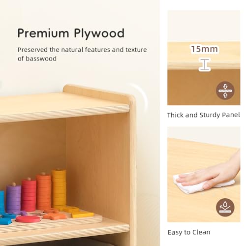 2 Shelf Montessori Shelf Toy Organizers and Storage for Kids