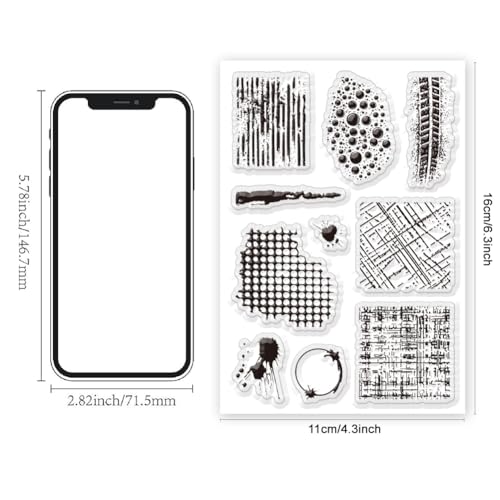 Clear Stamp Mottled Patterns Silicone Stamps for DIY Scrapbooking Photo Album Decorative Cards Making Background Holiday Card Making Album Crafts