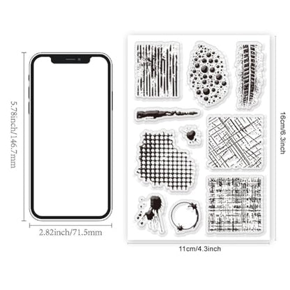 Clear Stamp Mottled Patterns Silicone Stamps for DIY Scrapbooking Photo Album Decorative Cards Making Background Holiday Card Making Album Crafts