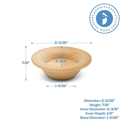 Wooden Craft Bowls Unfinished 2 (250 Count)