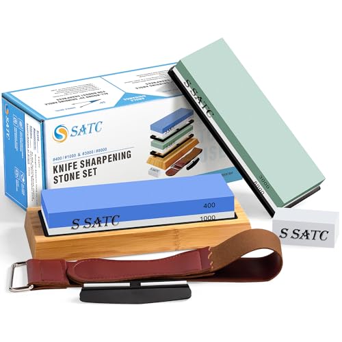 Knife Sharpening Stone Whetstone 4 Side Grit 400