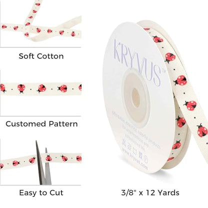 Ladybug Cotton Ribbon 3 (36 Foot)