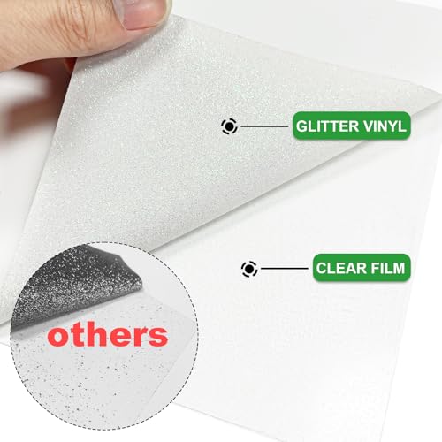 White Glitter HTV Heat Transfer Vinyl Rolls