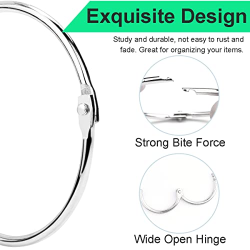 Loose Leaf Binder Rings 1 Inch Metal Book Ring Clip for Index Card