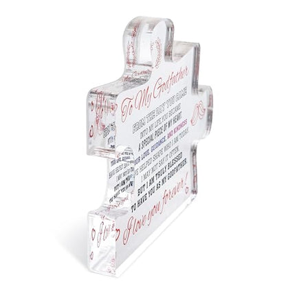 To My Godfather Puzzle Piece Decor