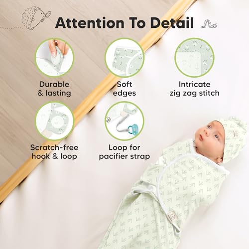 3pk Organic Swaddles for Newborns Girls