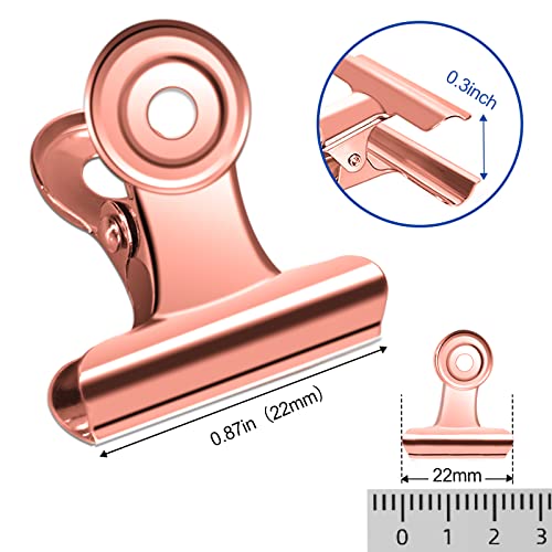 30 Pack Bulldog Clips 0.87 Inch Small Hinge Paper Clips (30 Count)
