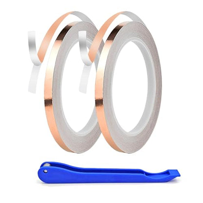 1 4 Inch Silver Backed Copper Foil for Stained Glass (2 Count)