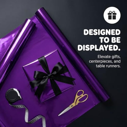 Anderson's Purple Shiny Metallic PVC Roll