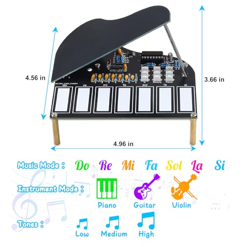 7 Key Electronic Piano Soldering Practice Kit for Teens & Students