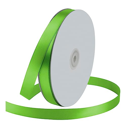 5 8" x 100 Yards Apple Green Satin Ribbon Crafts Gift Wrapping