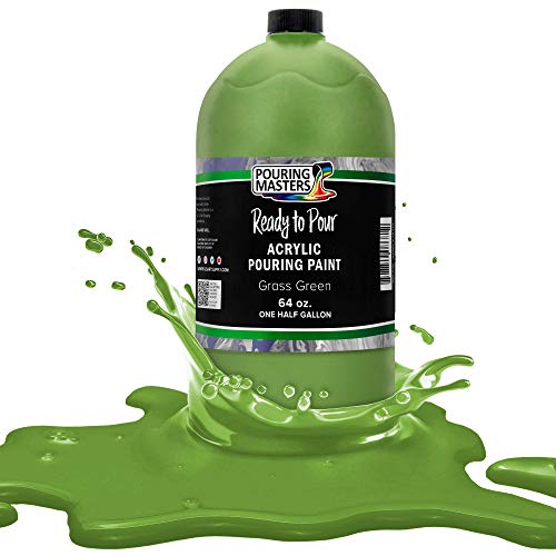 Grass Green Acrylic Ready to Pour Pouring Paint (64 Fl Oz)