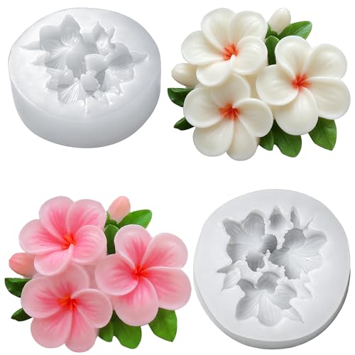 2 Pcs Plumeria Candle Molds (2 Count)