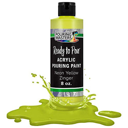 Pouring Masters Neon Yellow Ready to Pour Acrylic Pouring Paint (8 Fl Oz)