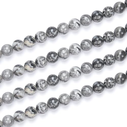90pcs Adabele Natural Landscape Jasper Gemstone 4mm (93 Count)