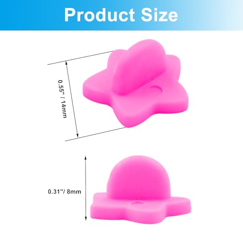 100 Pack Pink Star Shape Rubber Pin Backs (100 Count)