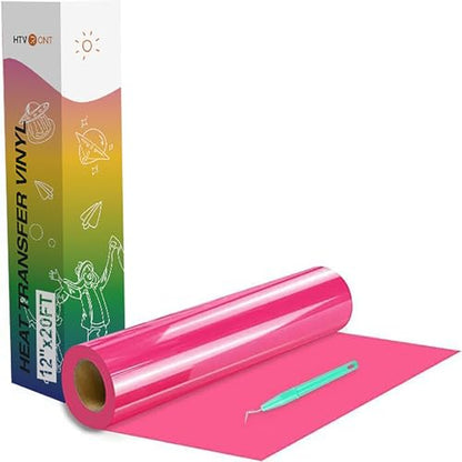 Heat Transfer Vinyl Neon Pink HTV Rolls