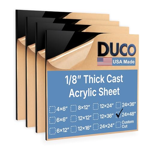 Duco Black Cast Acrylic Sheets 1