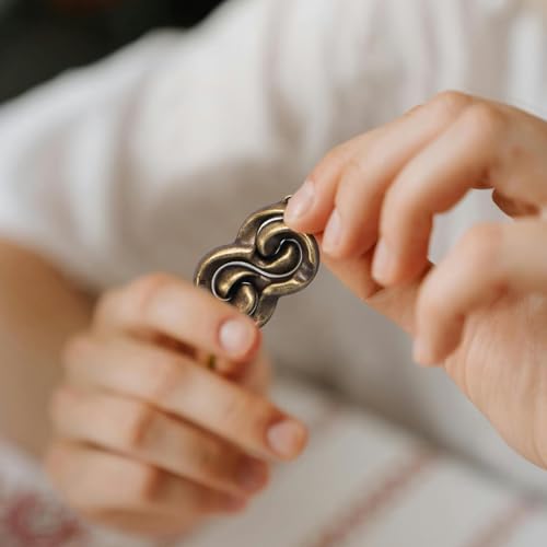 9 Piece Metal Brain Teaser Puzzle Toys for Adults & Teens (9 Count)