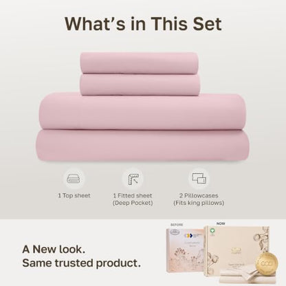 Organic Cotton King Size Sheets Deep Pocket Set